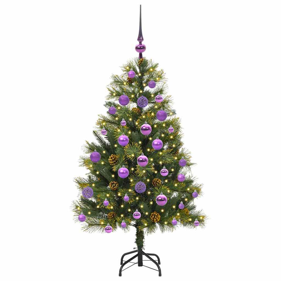 Kunstmatige Scharnier Kerstboom Met Cones Groen 120 cm