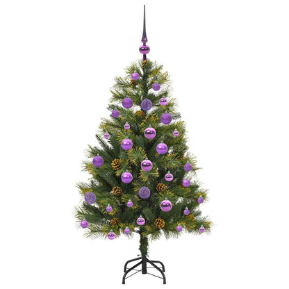 Kunstmatige Scharnier Kerstboom Met Cones Groen 120 cm