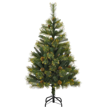 Kunstmatige Scharnier Kerstboom Met Cones Groen 120 cm