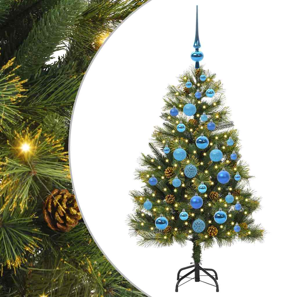 Kunstmatige Scharnier Kerstboom Met Cones Groen 120 cm