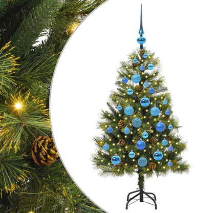 Kunstmatige Scharnier Kerstboom Met Cones Groen 120 cm