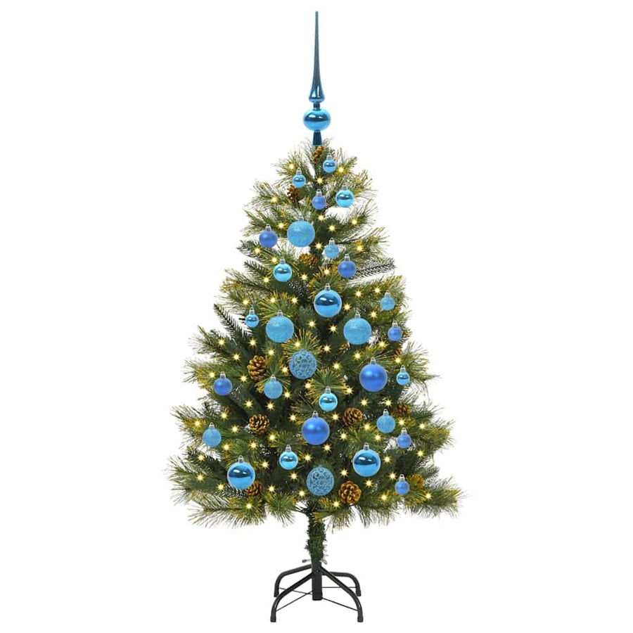 Kunstmatige Scharnier Kerstboom Met Cones Groen 120 cm