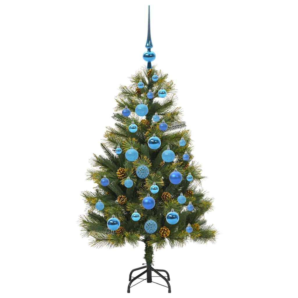 Kunstmatige Scharnier Kerstboom Met Cones Groen 120 cm
