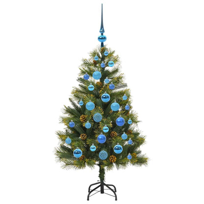 Kunstmatige Scharnier Kerstboom Met Cones Groen 120 cm