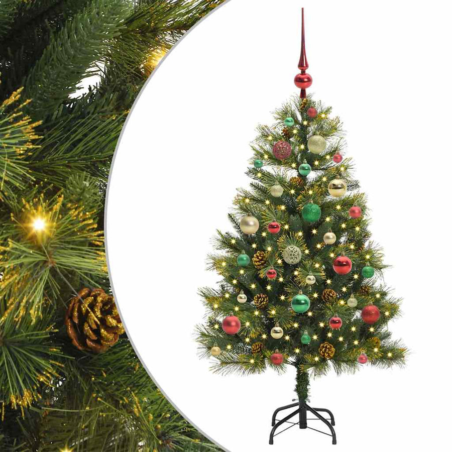 Kunstmatige Scharnier Kerstboom Met Cones Groen 120 cm