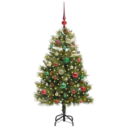 Kunstmatige Scharnier Kerstboom Met Cones Groen 120 cm
