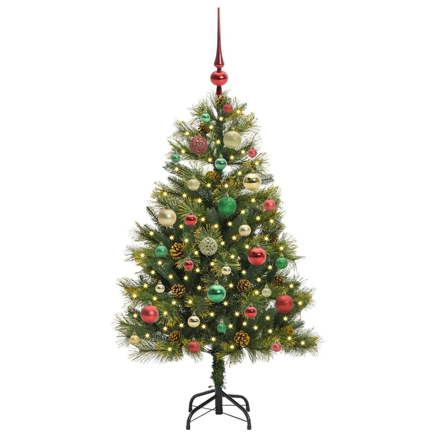 Kunstmatige Scharnier Kerstboom Met Cones Groen 120 cm