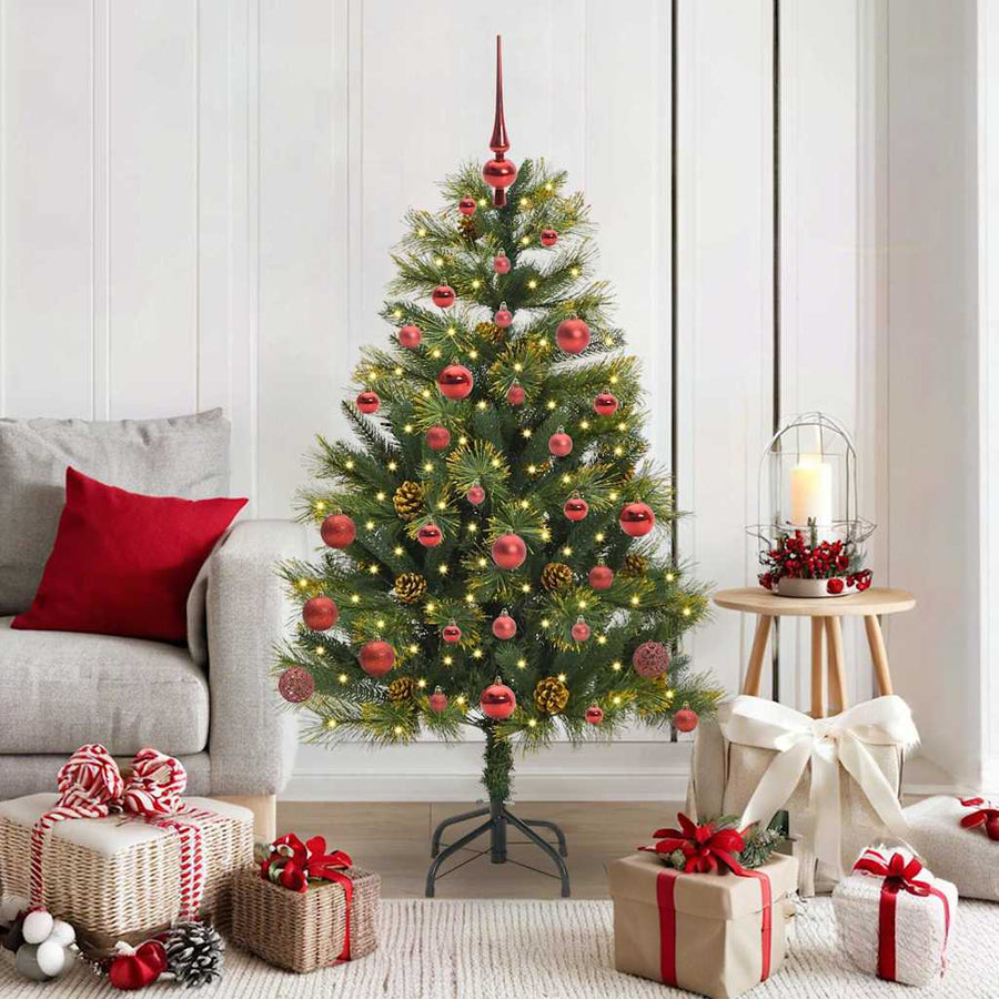 Kunstmatige Scharnier Kerstboom met Cones Groen 150 cm