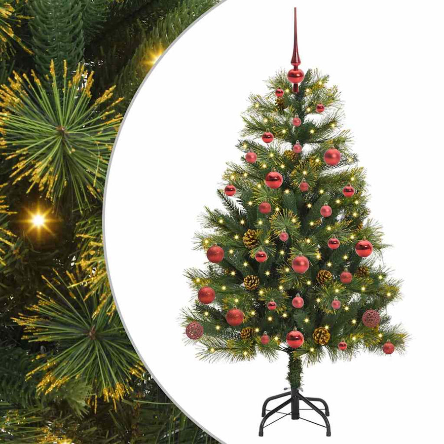 Kunstmatige Scharnier Kerstboom met Cones Groen 150 cm