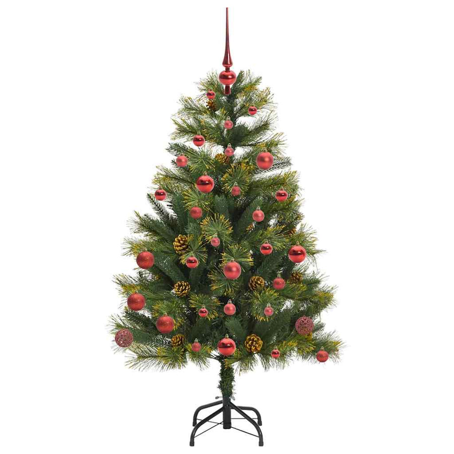 Kunstmatige Scharnier Kerstboom met Cones Groen 150 cm