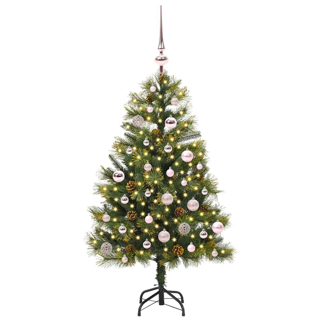 Kunstmatige Scharnier Kerstboom met Cones Groen 150 cm