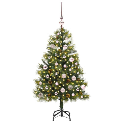 Kunstmatige Scharnier Kerstboom met Cones Groen 150 cm