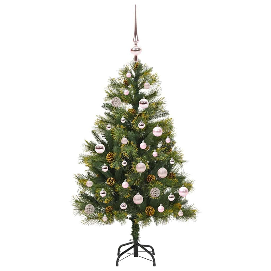 Kunstmatige Scharnier Kerstboom met Cones Groen 150 cm