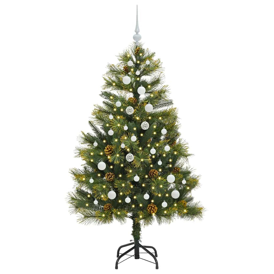 Kunstmatige Scharnier Kerstboom met Cones Groen 150 cm
