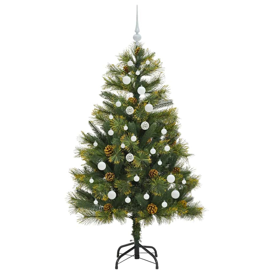 Kunstmatige Scharnier Kerstboom met Cones Groen 150 cm