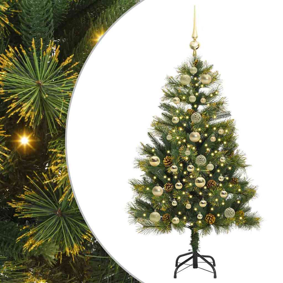 Kunstmatige Scharnier Kerstboom met Cones Groen 150 cm