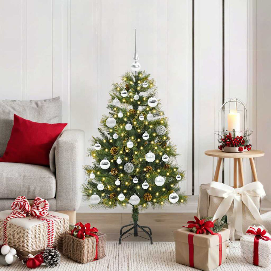 Kunstmatige Scharnier Kerstboom met Cones Groen 150 cm