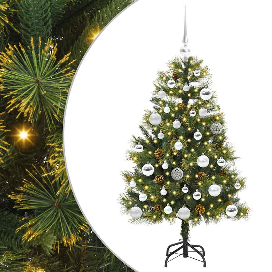 Kunstmatige Scharnier Kerstboom met Cones Groen 150 cm