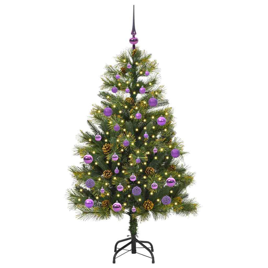 Kunstmatige Scharnier Kerstboom met Cones Groen 150 cm