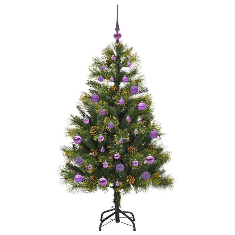 Kunstmatige Scharnier Kerstboom met Cones Groen 150 cm