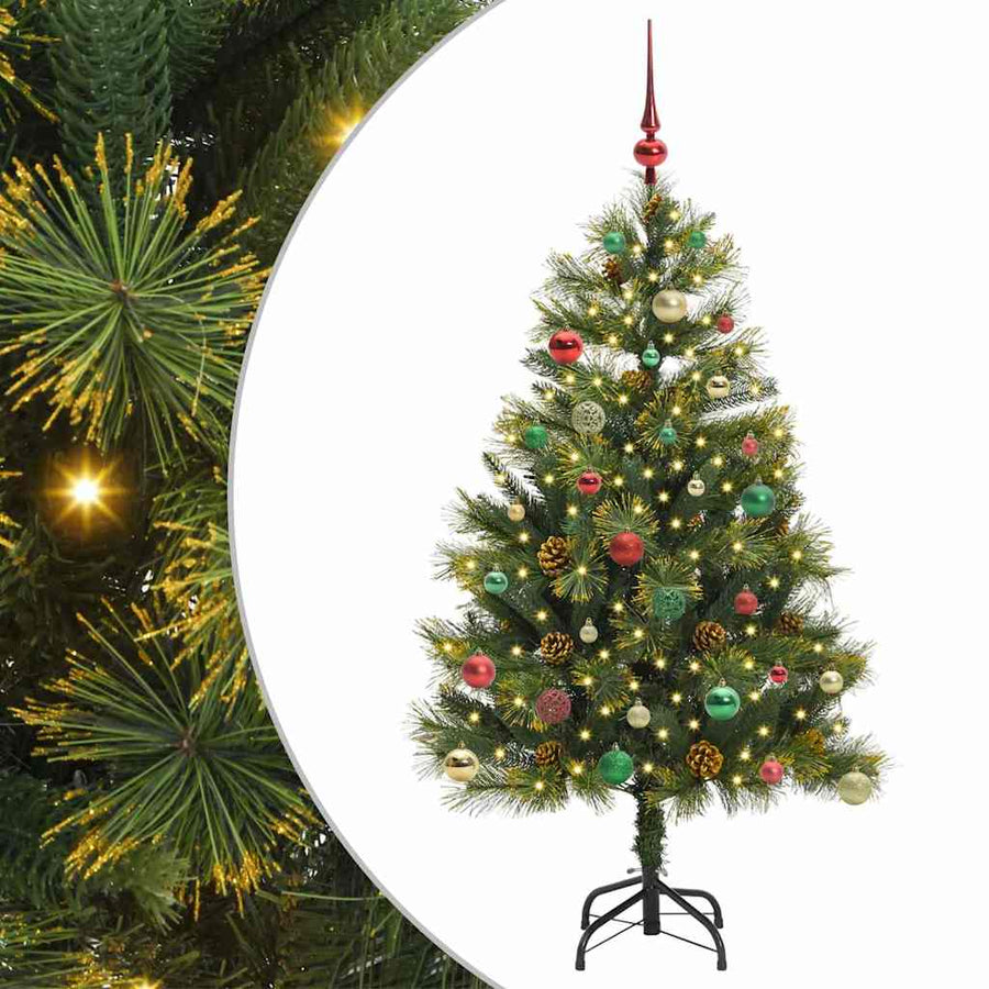 Kunstmatige Scharnier Kerstboom met Cones Groen 150 cm