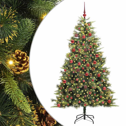 Kunstmatige Scharnier Kerstboom met Cones Groen 180 cm