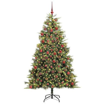 Kunstmatige Scharnier Kerstboom met Cones Groen 180 cm