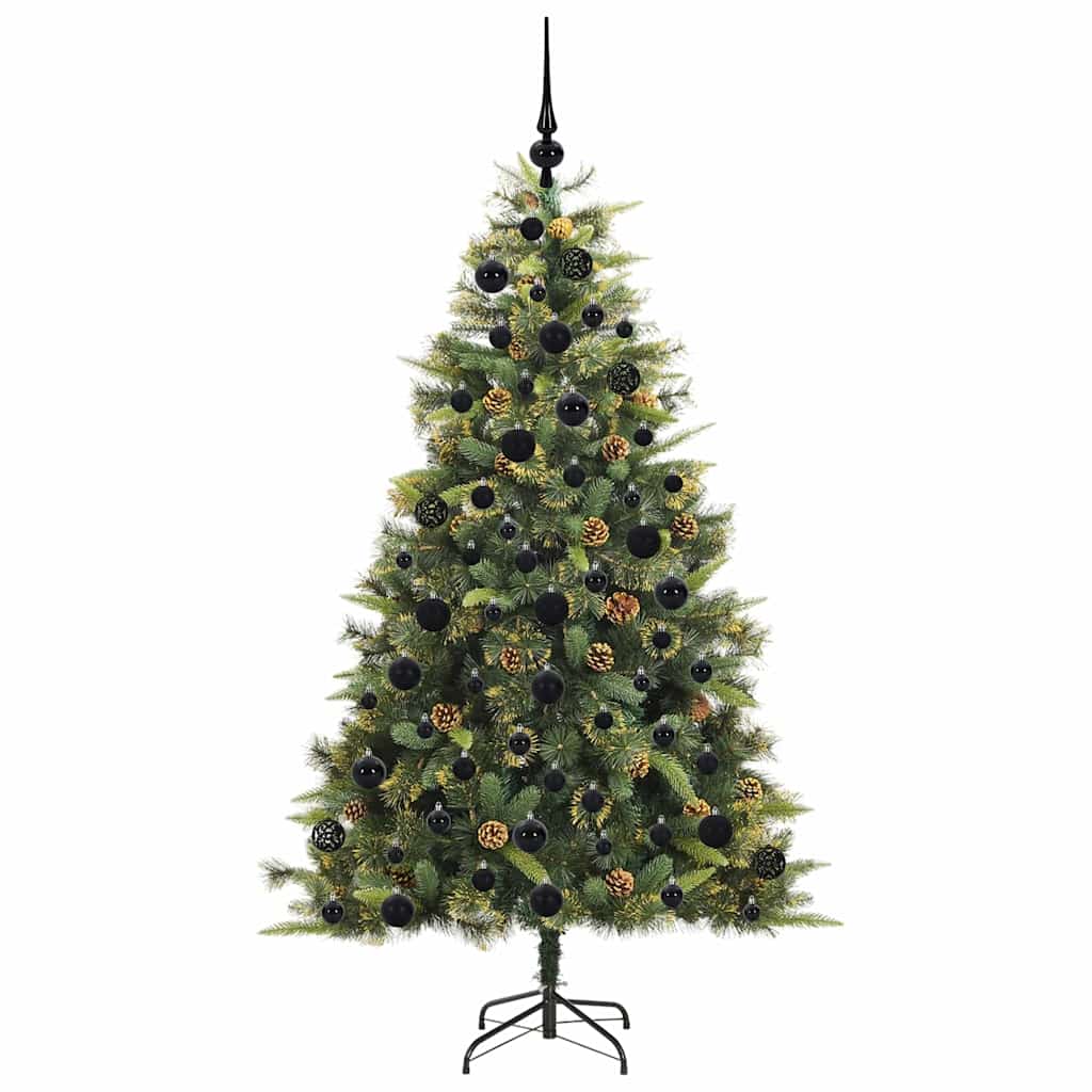Kunstmatige Scharnier Kerstboom met Cones Groen 180 cm