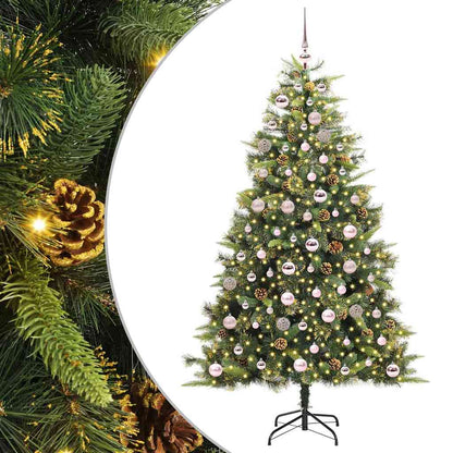 Kunstmatige Scharnier Kerstboom met Cones Groen 180 cm