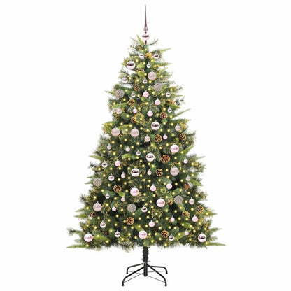 Kunstmatige Scharnier Kerstboom met Cones Groen 180 cm