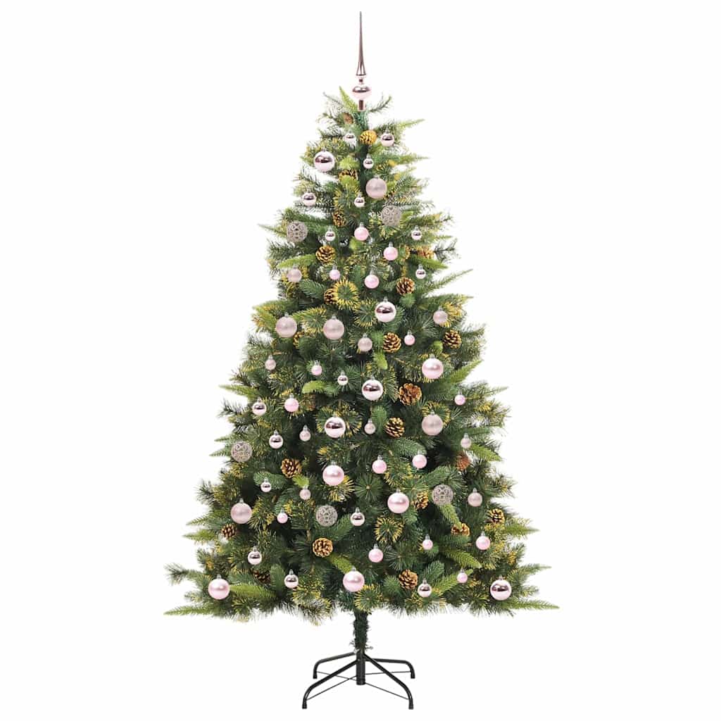 Kunstmatige Scharnier Kerstboom met Cones Groen 180 cm