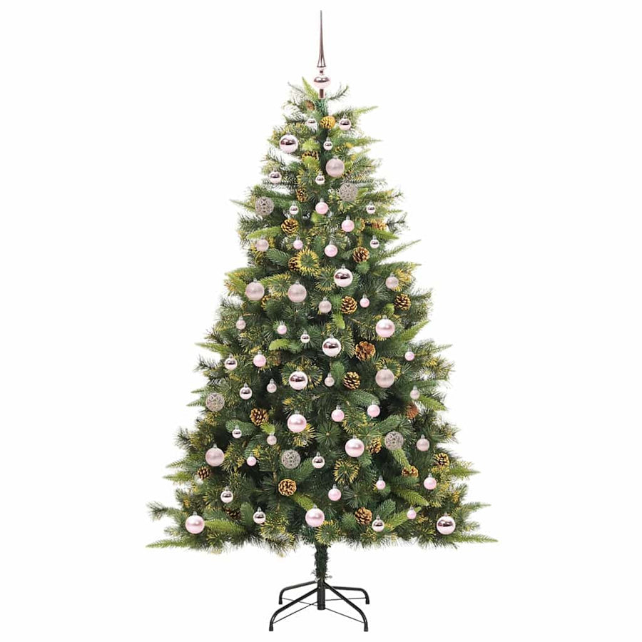 Kunstmatige Scharnier Kerstboom met Cones Groen 180 cm