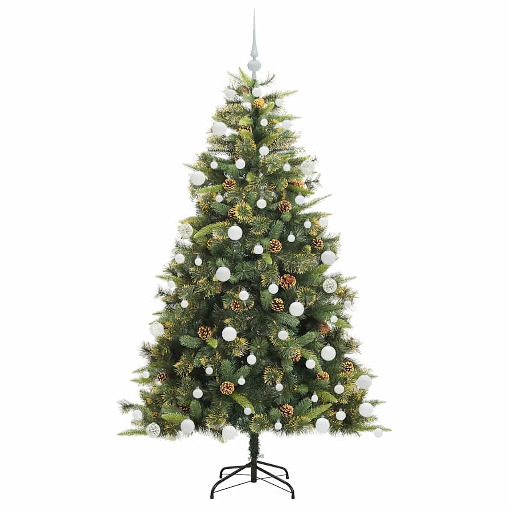 Kunstmatige Scharnier Kerstboom met Cones Groen 180 cm