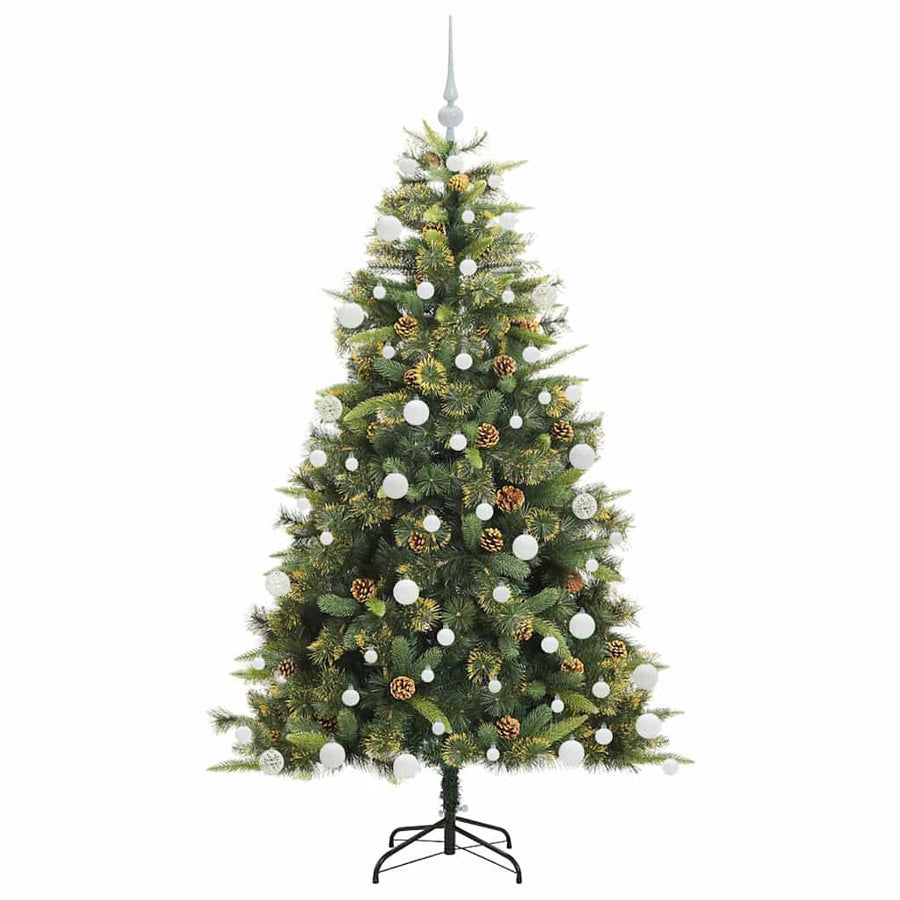 Kunstmatige Scharnier Kerstboom met Cones Groen 180 cm