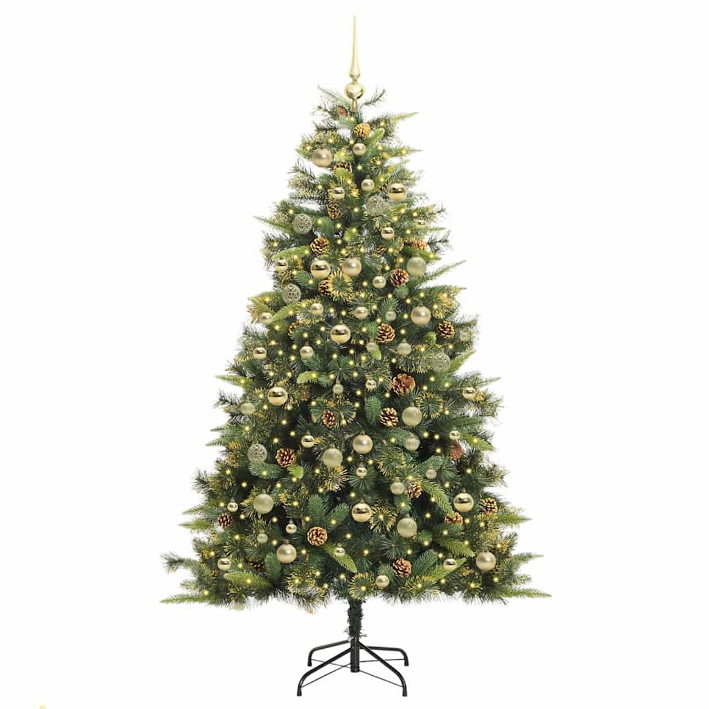 Kunstmatige Scharnier Kerstboom met Cones Groen 180 cm