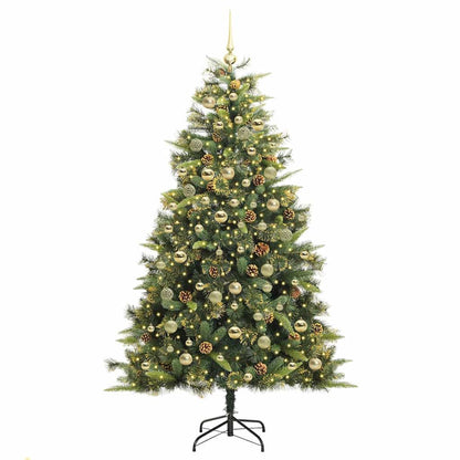 Kunstmatige Scharnier Kerstboom met Cones Groen 180 cm