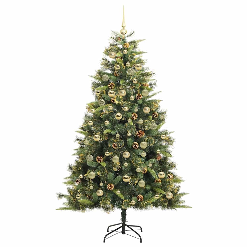 Kunstmatige Scharnier Kerstboom met Cones Groen 180 cm