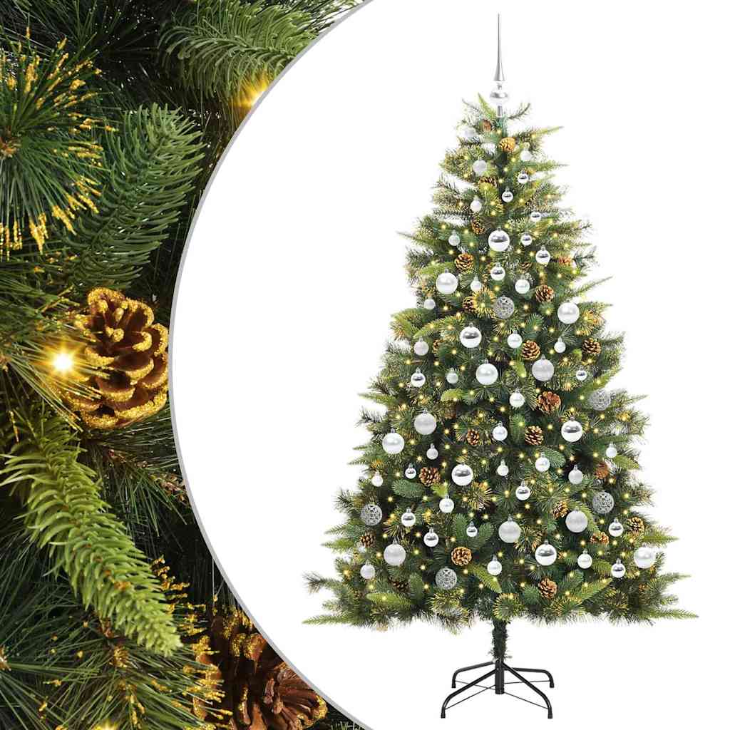 Kunstmatige Scharnier Kerstboom met Cones Groen 180 cm