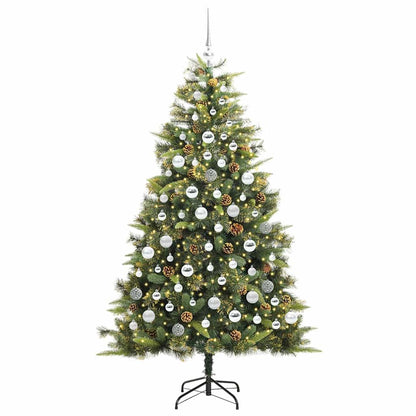 Kunstmatige Scharnier Kerstboom met Cones Groen 180 cm