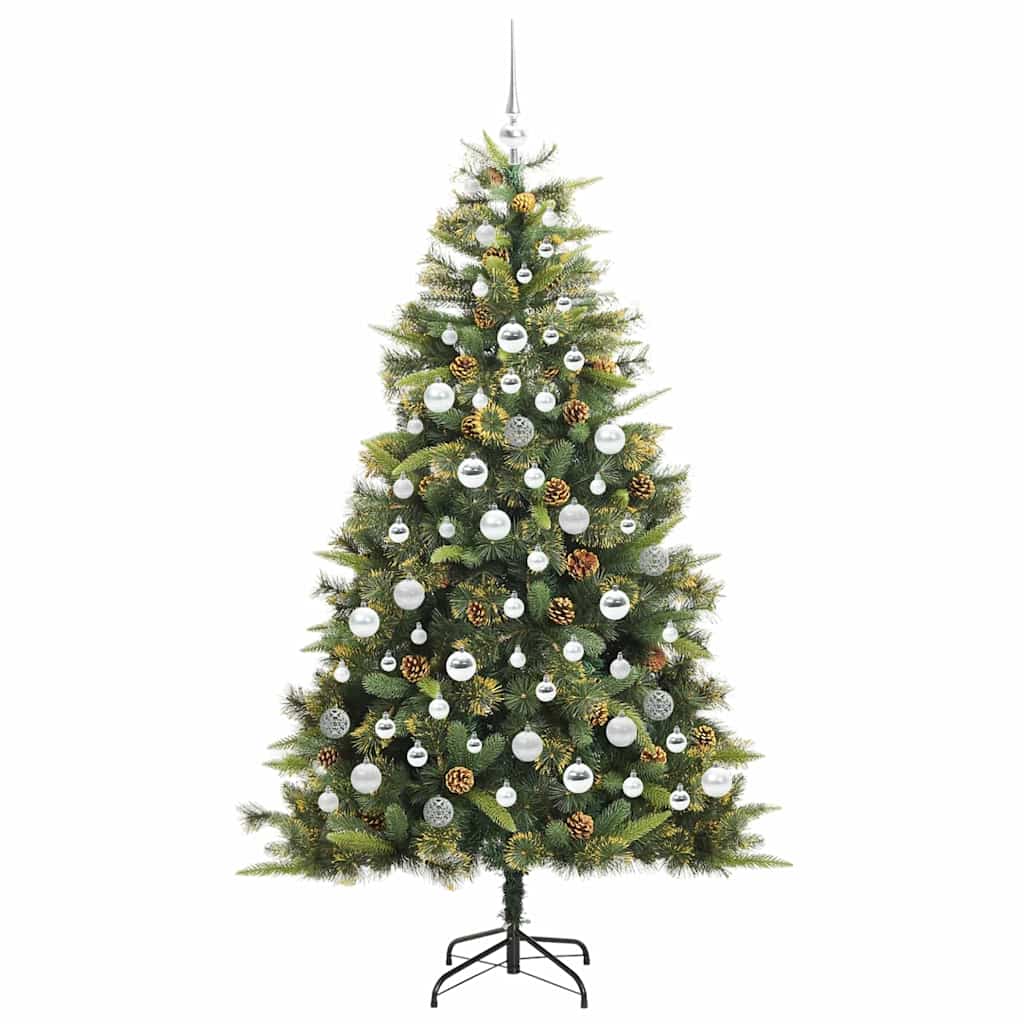 Kunstmatige Scharnier Kerstboom met Cones Groen 180 cm