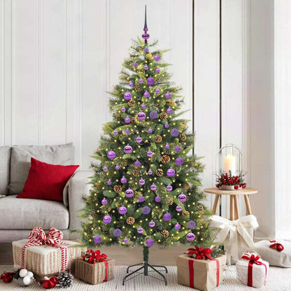 Kunstmatige Scharnier Kerstboom met Cones Groen 180 cm