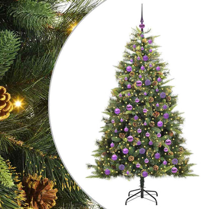 Kunstmatige Scharnier Kerstboom met Cones Groen 180 cm