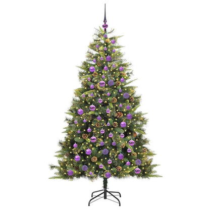 Kunstmatige Scharnier Kerstboom met Cones Groen 180 cm
