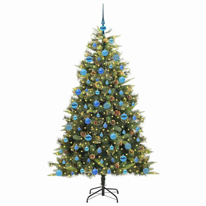 Kunstmatige Scharnier Kerstboom met Cones Groen 180 cm