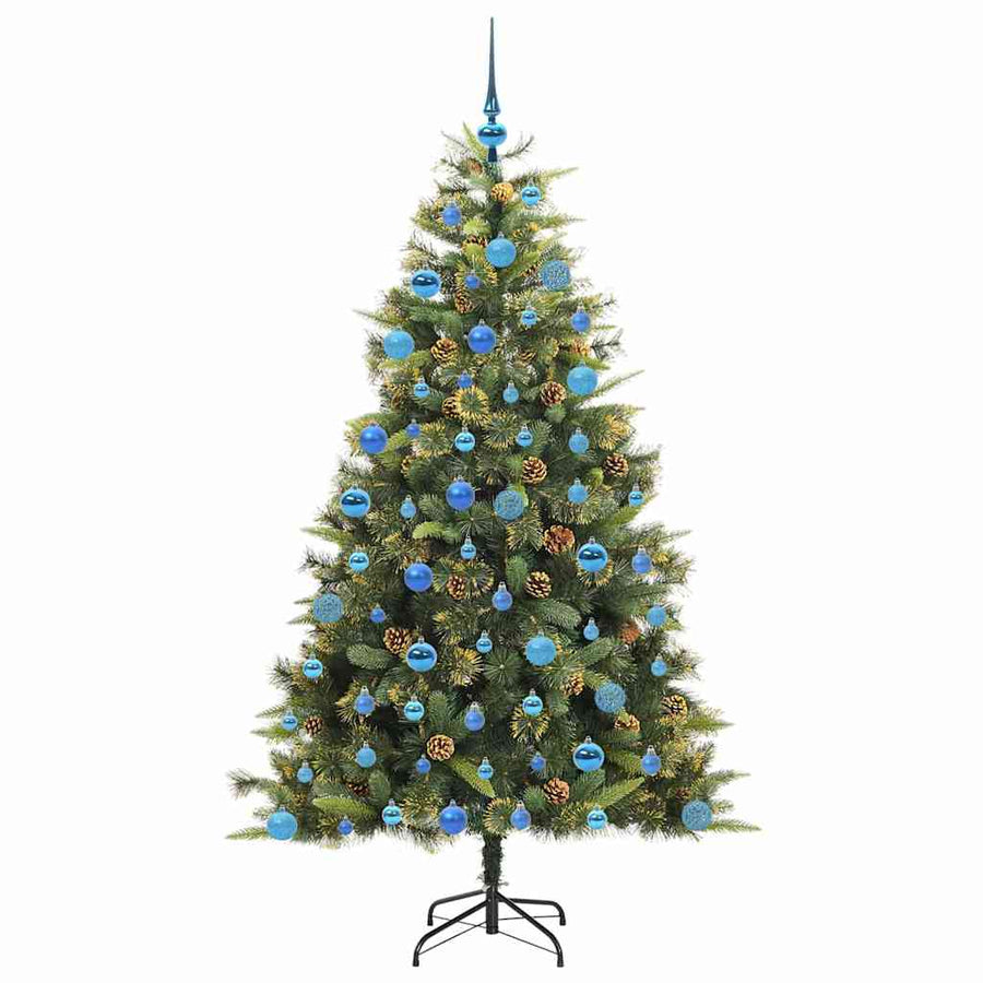 Kunstmatige Scharnier Kerstboom met Cones Groen 180 cm