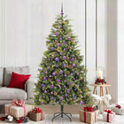 Kerstboom groen 210 cm met ballen LED