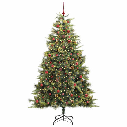 Kunstmatige Scharnier Kerstboom met Cones Groen 240 cm