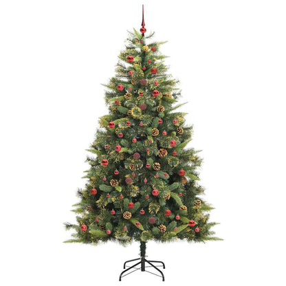 Kunstmatige Scharnier Kerstboom met Cones Groen 240 cm