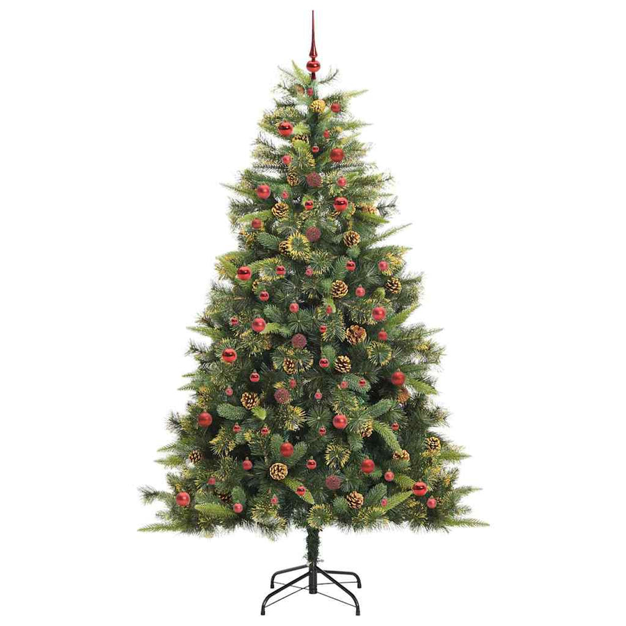 Kunstmatige Scharnier Kerstboom met Cones Groen 240 cm