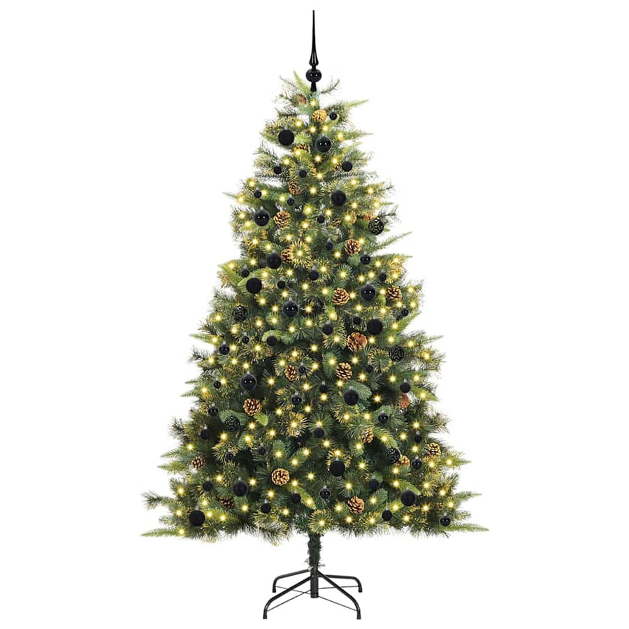 Kunstmatige Scharnier Kerstboom Met Cones Groen 240 cm